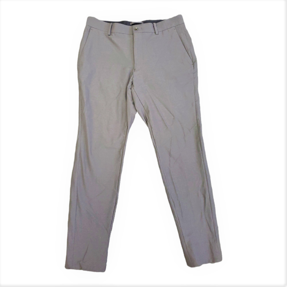 Italian Custom Tailor Handmade Made Men's Grey Slacks Dress Pants 30W/28L